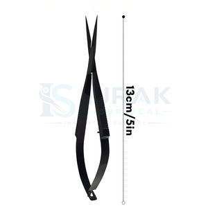 Black Stainless Steel Manicure <b>Scissors</b> Straight Blade Sharp Tip Durable Plastic Handle <b>Nail</b> Care Tool <b>for</b> Adults - Product Image 4