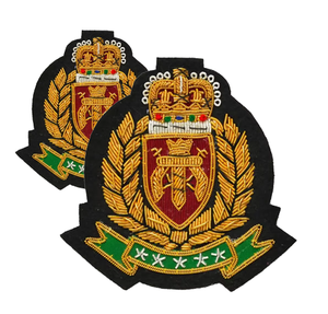 Wholesale High Quality Washable Lace Solid Custom Handmade Embroidery Bullion Wire <b>Pin</b> <b>Badges</b> Eco-Friendly Nickel-Free Luxury - Product Image 2