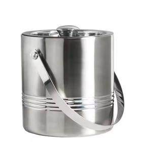<b>Top</b> Selling Metal Wine Cooling Ice Bucket Customized Square Large Capacity Modern Design Champagne Ice Bucket Tub With Handles - Product Image 3
