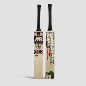 Battes de cricket MB Malik MBS Sher Amin English Willow avec housse de protection gratuite, couvre-batte anti-chocs, poignées supplémentaires et feuilles anti-usure, tout inclus. - Product Image 5