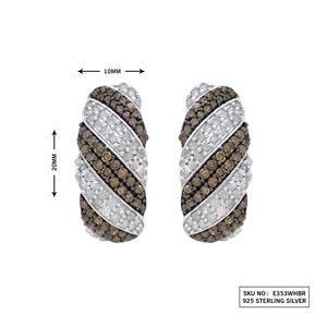 2.65 Cttw Round Cut Blue White Natural Diamond Teardrop <b>Dangle</b> <b>Earrings</b> 925 Sterling <b>Silver</b>, G-H Color I Clarity, Prong Set - Product Image 2