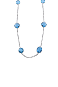 Collar de Topacio Azul en Plata de Ley 92.5 KLSS-40163 - Product Image 4