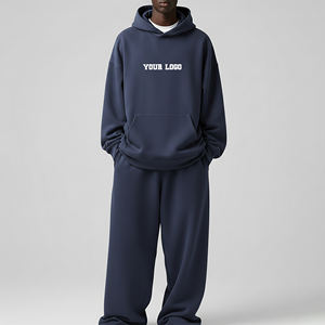 Conjunto Deportivo Personalizado Estilo Hip Hop, Sudadera Holgada con Capucha y Pantalones Anchos, Traje Deportivo de Primera Calidad y Tejido Grueso - Product Image 1
