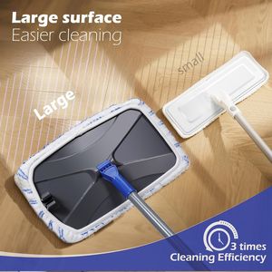 Mop in Microfibra Masthome per Grandi Superfici, Mop Piatto con 5 Panni Riutilizzabili, per Pavimenti in Legno, Uso Asciutto e Bagnato - Product Image 2