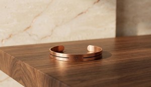 Brazalete de Cobre Puro Hecho a Mano, Brazalete Plano de Metal Sólido, Artesanía en Cobre, Grabado Láser, Joyería de Yoga y Sanación para Hombres y Mujeres, OEM - Product Image 3
