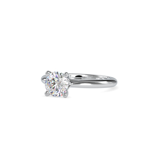 Classic White Claw Round Moissanite Diamond Dainty Everyday Wear Loving <b>Couple</b> Genuine Sterling Silver Promise <b>Ring</b> - Product Image 4