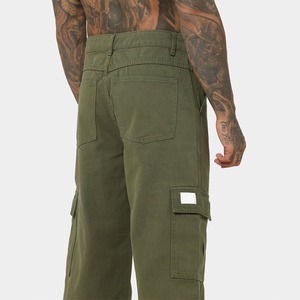 Pantalones Cargo Verde Oliva para Hombre, Cintura Elástica, Múltiples Bolsillos, Estilo Casual, Tela de Lona Transpirable, Ropa de Primavera - Product Image 2
