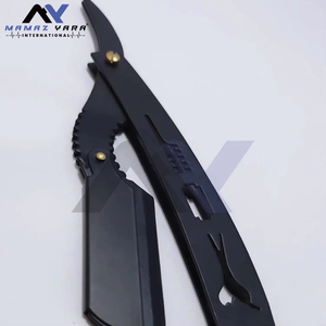 Customized Sleek Black Coated Barber <b>Razor</b> Stylish Handle <b>Straight</b> <b>Razor</b> with <b>Razor</b> Sharp Stainless Steel Blade Comfortable - Product Image 2