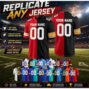 Maillot de football personnalisé, maillot de football américain, uniforme de football sublimé, maillot d'équipe, maillot de sport - Product Image 1