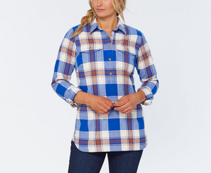 Camisas de Franela a Cuadros de Algodón 100% para Mujer, Personalizadas OEM, Manga Larga, Casual, con Bolsillo, Cuello Abotonado, Diseño Color Block, Ropa de Otoño - Product Image 4