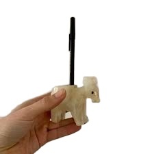 Portalápices de mármol flamenco, Accesorios de escritorio de mármol verde, Accesorios de escritorio de piedra de mármol - Product Image 3