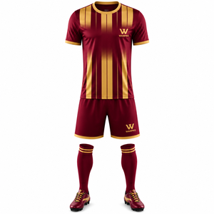 Camisetas de Fútbol para Hombre al por Mayor, Último Diseño, Manga Corta, Antibacterianas, Transpirables, 100% Poliéster, Tejido de Malla Digital - Product Image 1