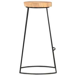 Juego de 2 taburetes de bar negros naturales - Product Image 4