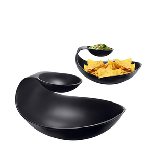 High Glossy Mirror Finish Metal Oval Chip & Dip Bowls Chip <b>Snack</b> <b>Tray</b> Bowl and Dipping Dish for Chips and Party Appetizers - Product Image 4