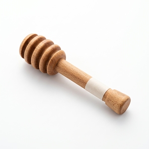 Cuillère à miel en bois naturel taille S 10 cm, mini agitateur à miel en bois pour pot de miel, écologique - Product Image 1