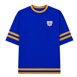 เสื้อยืดแขนสั้นสีน้ำเงิน Sigma Gamma Rho Sorority สำหรับผู้ชาย แต่งขอบสีทอง พร้อมตัวอักษรกรีก SGR เสื้อยืดลำลองผ้าฝ้ายสำหรับผู้หญิง - Product Image 4