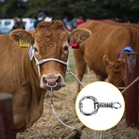 Pince à bec de taureau, pince à bec de taureau à ressort en acier inoxydable avec diamètre intérieur de 2,2 mm, équipement pour animaux d'élevage, verrouillage automatique