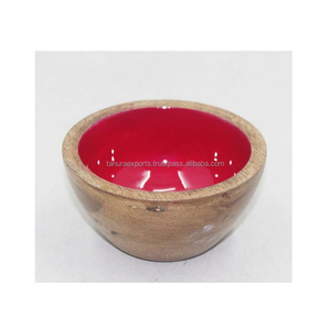 Cuencos de madera personalizables para servir, decoración del hogar, suministros para fiestas, cuencos de Metal decorativos de mesa, uso comercial para servir alimentos - Product Image 1