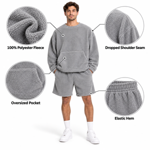 Conjunto de Sudadera y Pantalones Cortos de Verano para Hombre, Ligero, Informal, de Dos Piezas, Estilo Urbano, Sudadera con Capucha y Pantalones Cortos, Ropa de Primera Calidad - Product Image 6