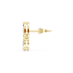 Pendientes de Oro Amarillo de 14K con Diamantes Cultivados en Laboratorio, Diseño de Mariposa con Diamantes Marquise y Colgante de Pera, Joyería de Lujo para Mujer - Product Image 3