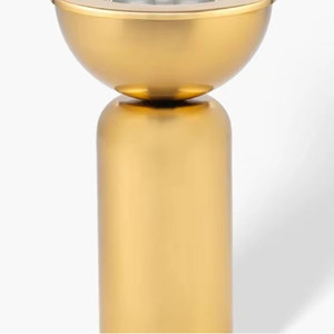 Sofisticado Quemador de Incienso de Metal con Acabado Dorado Cepillado, Diseño Minimalista de Pilar para Fragancia de Lujo en el Hogar y Decoración de Mesa - Product Image 3