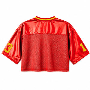 NSPDK Sorority Women's <b>Mesh</b> Jersey Shirt <b>Crop</b> <b>Top</b> Short Sleeve Sport Shirt Number 23 Breathable Casual Women's Shirt - Product Image 5