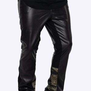 Pantalones de Hombre al por Mayor, de Cuero de Alta Calidad, Casuales, Largos, Rectos, Ligeros, Transpirables, con Logotipo, Estilo Urbano - Product Image 2