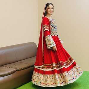 High Quality Georgette Silk Fabric Wholesale 2026 Hot Selling Afghan Kuchi Salwar Kameez Dresses Breathable Comfortable Vintage - Product Image 2