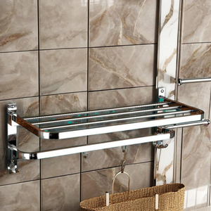 Accessoires de salle de bain en acier inoxydable et aluminium de qualité supérieure fabriqués en Inde Porte-serviettes de maison moderne avec finition brossée - Product Image 4