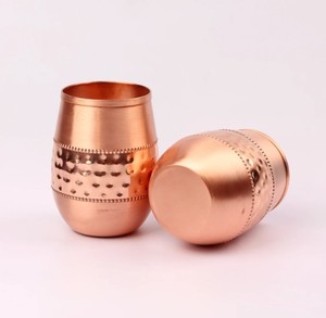 Vaso de Cobre Hecho a Mano, Martillado, para Beber, Taza de Cobre para el Hogar, Cocina, Mesa de Comedor - Artesanía India - Product Image 1