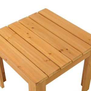 Tavolino Quadrato in Legno Naturale per Uso Interno ed Esterno, Tavolo da Caffè per Patio e Bistrot - Product Image 6