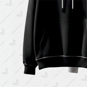 Sudadera con Capucha Unisex de Invierno, Color Sólido, con Logotipo Personalizado, Mezcla de Algodón y Felpa Suave, Detalle de Costura Limpia, Estilo Urbano Moderno - Product Image 5