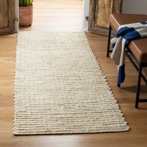 Alfombra de pasillo moderna beige de algodón de tejido plano, rectangular, con base de goma antideslizante, de pelo bajo y delgada (0.2-0.4 pulgadas) - Product Image 4