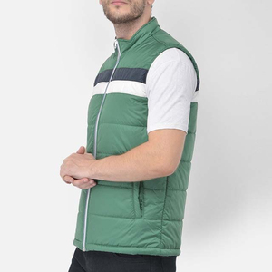 Luxury Designed OEM Custom Made High Quality Top Trending Puffer Vest <b>Jacket</b> For Men <b>Red</b> Color Polyester <b>Waterproof</b> Zipper Up - Product Image 2