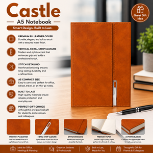 Carnet A5 Premium à couverture rigide en cuir PU, bicolore, agenda professionnel, journal de bureau, bloc-notes, cadeau promotionnel personnalisé - Product Image 3