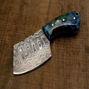 Damascus Steel Cleaver Knife Custom Handmade Outdoor <b>Camping</b> Hunting Kitchen Chopping Blade Heavy Duty Sharp Cutting <b>Tool</b> - Product Image 1