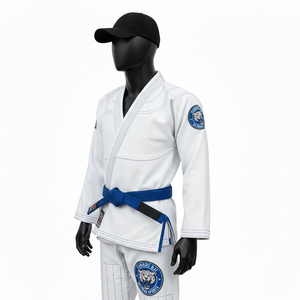 Conjunto de Gi de Jiu Jitsu BJJ de Alta Calidad, Pantalones al por Mayor, Ligeros, Tela de Poliéster/Algodón de 240g, Logotipo Personalizado, Transpirables, de Secado Rápido - Product Image 4