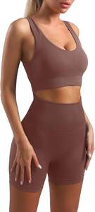 Ensemble de yoga court de haute qualité pour femmes, vêtements de sport pour femmes, ensembles de yoga à séchage rapide, coupe ajustée - Product Image 3