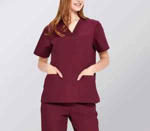 Ensembles d'uniformes médicaux personnalisés en satin de coton à manches courtes pour infirmières, tenues d'hôpital et de soins médicaux - Product Image 4