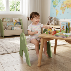 Silla infantil de madera contrachapada de pino americano, muebles de sala de estar de Vietnam, diseño duradero y seguro, bordes lisos para niños - Product Image 1