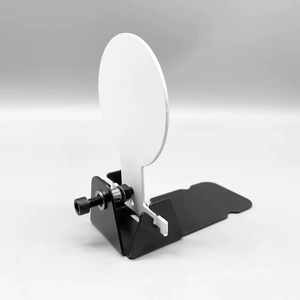 Kit de cible de tir en acier démontable portable, plaque <span class=keywords><strong>ronde</strong></span> blanche avec base réglable pour la pratique tactique et les exercices sur le stand de tir - Product Image 3