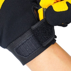 Yellow Black Leather <b>Gloves</b> Durable Outdoor Four Seasons Use Leather <b>Gloves</b> For <b>Man</b> - Product Image 6