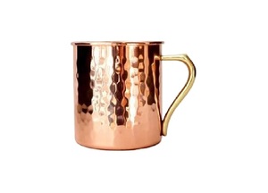Taza de cobre con acabado martillado y asa para servir bebidas, estilo vintage, resistente al calor, para uso doméstico, regalo. - Product Image 2