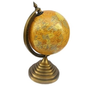 Globe Rotatif Métallique Antique et Vintage, Écologique, Durable, Thème Nautique, Éducatif, Sphère Décorative de Bureau Traditionnelle - Product Image 5