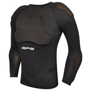 เสื้อเกราะนิรภัยสำหรับขี่มอเตอร์ไซค์คุณภาพสูง สีดำ แขนยาว ผลิตจากโพลีเอสเตอร์ผสมสแปนเด็กซ์ สำหรับมอเตอร์ครอส เหมาะสำหรับทุกเพศ - Product Image 4