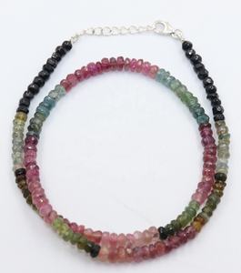 Collar de Cuentas de Turmalina Facetadas en Forma de Rondelle de 4 mm y 15 Pulgadas, Hecho a Mano y Minimalista - Tienda de Gemas India - Product Image 5