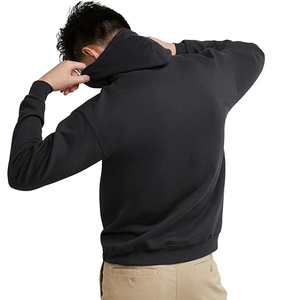 Sudadera con Capucha Personalizada ODM con Logotipo Frontal Negro para Hombre y Mujer, Sudadera de Felpa de Algodón Premium, Ecológica, Informal, de Invierno, 370g, Resistente al Viento - Product Image 2