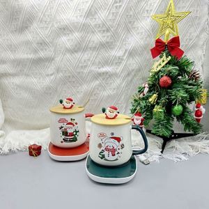 New Year Custom Logo Christmas Set Ceramic Mug and Constant Temperature <b>Cup</b> Corporate With Elegant Gift Box - Product Image 4