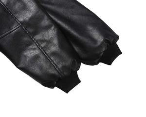 Blouson bombardier d'automne en cuir véritable unisexe de marque privée OEM de marque privée 2025 Logo avant chauffant écologique - Product Image 6