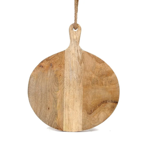 Plateau de service rectangulaire en bois de manguier fait main, bord en écorce naturelle polie, durable et classique - Product Image 5